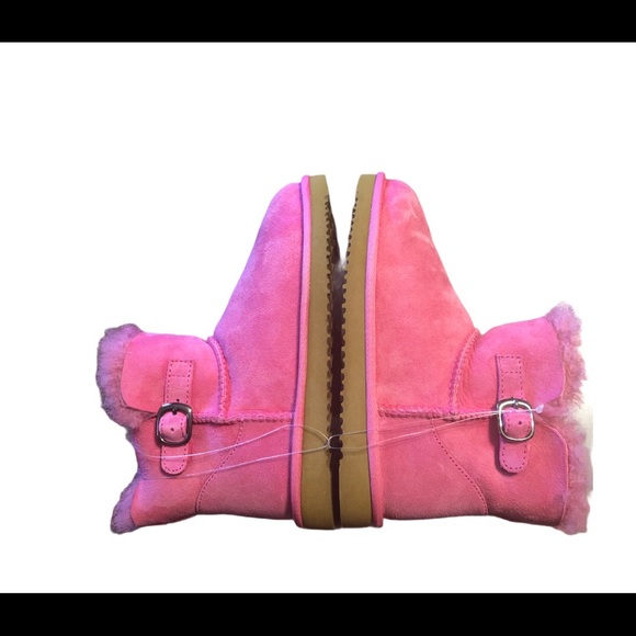 Member’s Mark Girls Sheepskin Pink Boots Short 3 - Picture 6 of 8